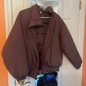 Brown bomber jacket